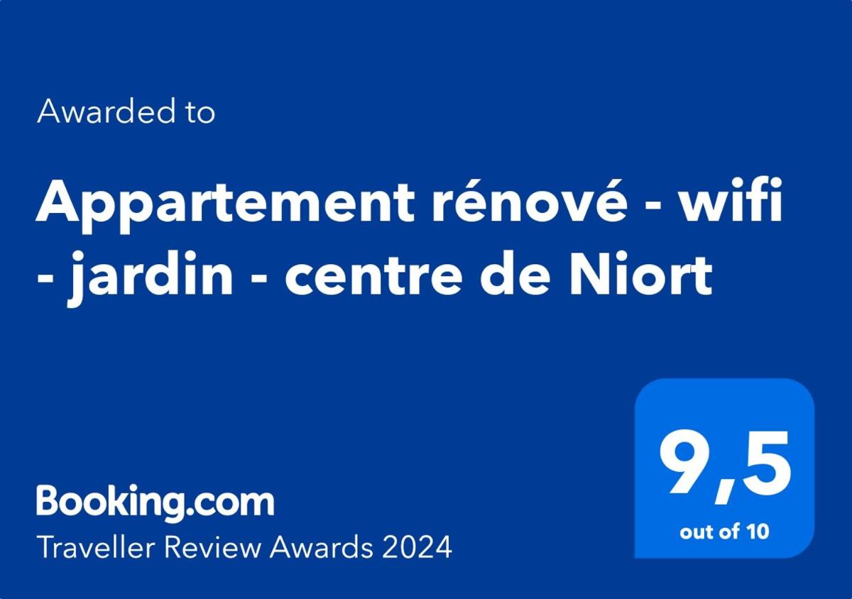 Appartement rénové - wifi - jardin - centre de Niort