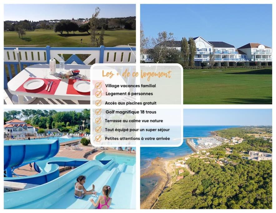 "LES SANTOLINES" Appartement 6 personnes, village vacances, vue golf, accès piscines gratuit