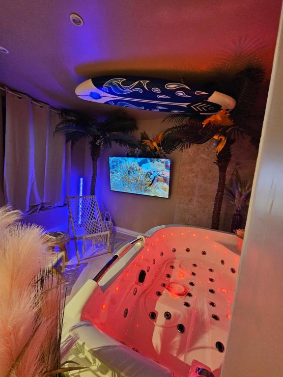Appartement OASIS détente Love ROOM avec spa balnéo privatif 20 min de Lille