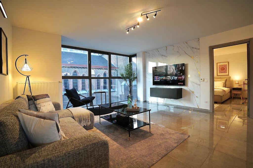 Chic Loft Facing Neo-Gothic Church