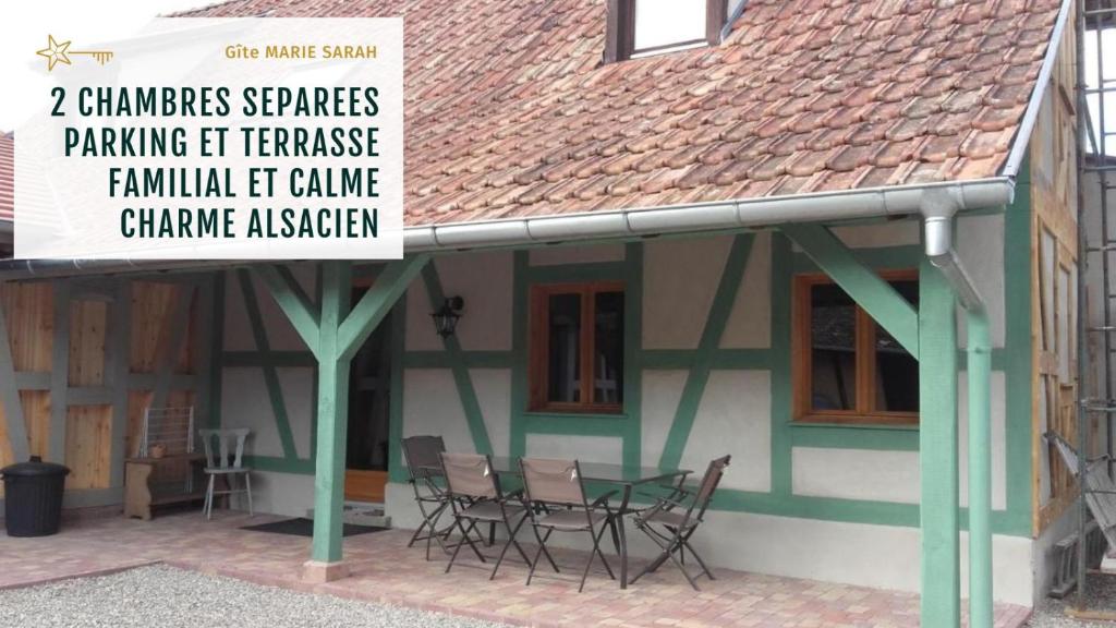 Gîte chez Marie-Sarah petite maison calme parking