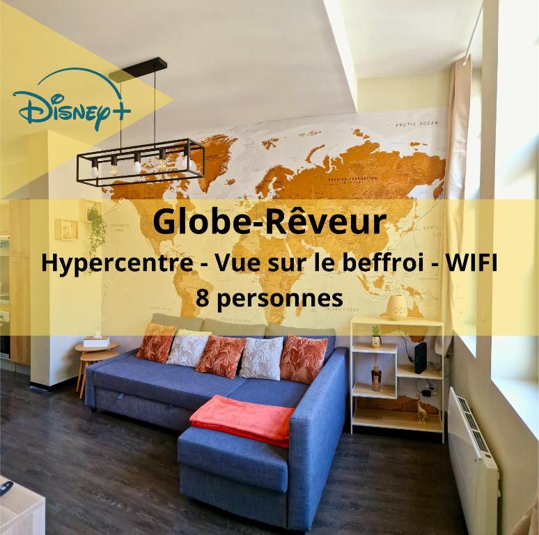 Globe-Rêveur, vue Beffroi & WiFi, Hypercentre