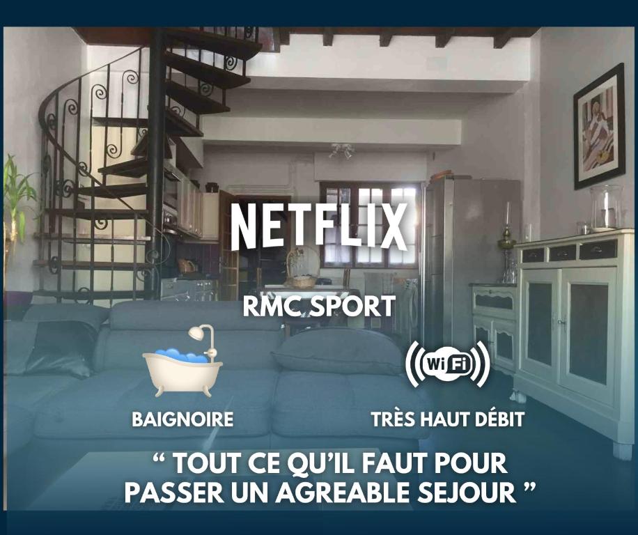 Logements Un Coin de Bigorre - La Pyrénéenne - 130m2 - Canal plus, Netflix, Rmc Sport - Wifi fibre - Village campagne