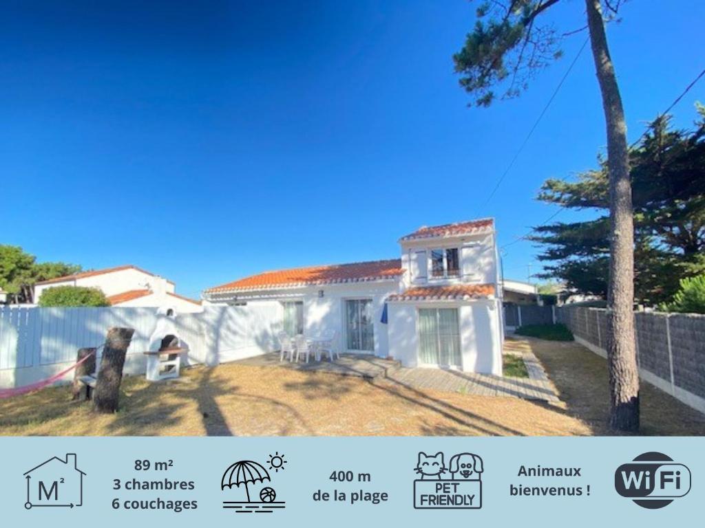Maison rénovée, jardin clos, à 300m de la mer - 6 couchages, WiFi, animaux admis - FR-1-231-205