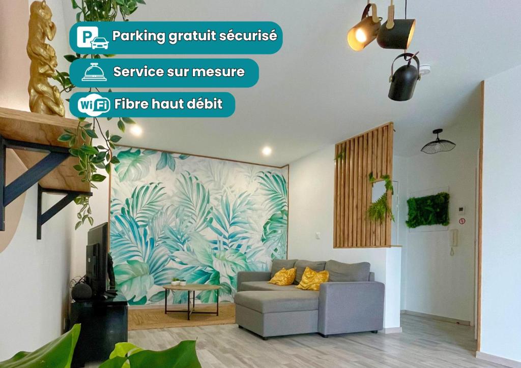 Le Jungle - Parking et wifi gratuit - Balcon - Alexa