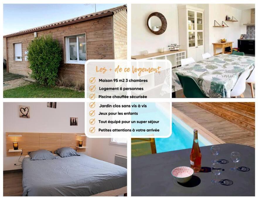 "AU BOIS DES AILES" Maison 6 personnes, internet wifi, piscine chauffée, jardin cosy