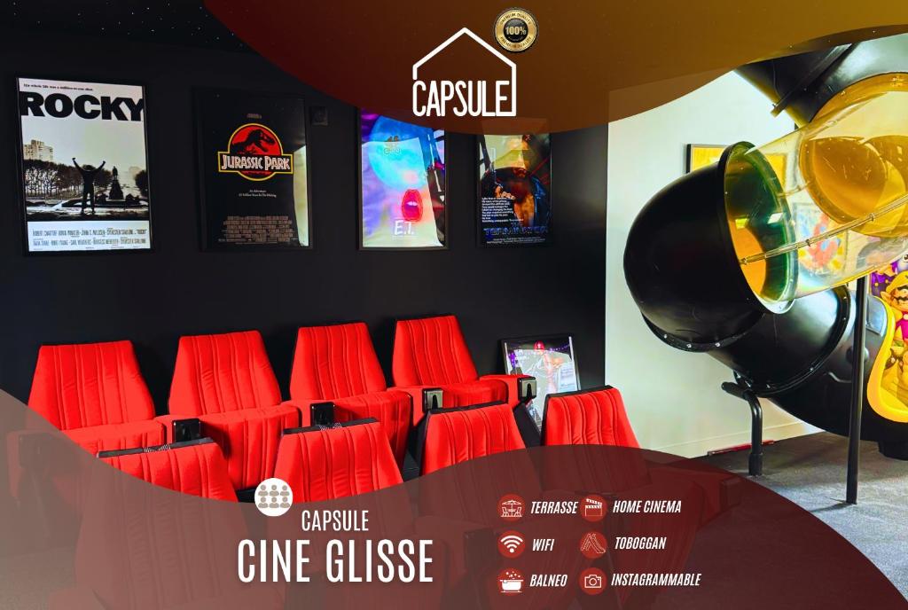 Capsule ciné glisse - cinéma - spa balnéo - garage