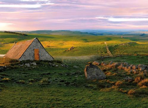 maison forêt d'Aubrac , au coeur de la nature