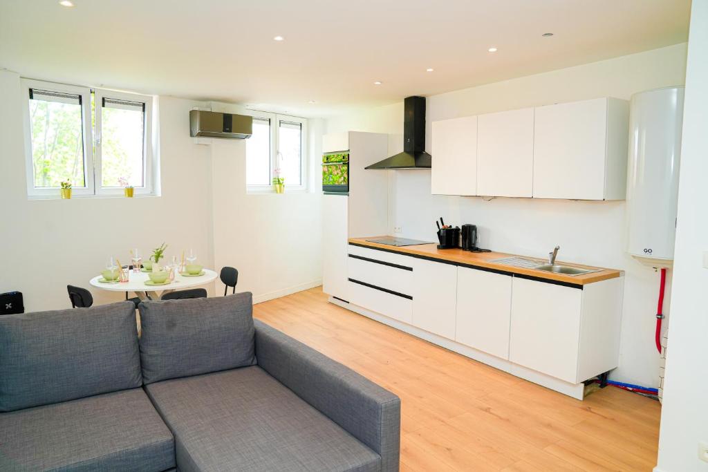 Modern 1BR & 1LR Apartment, 10 min Walk to City Center