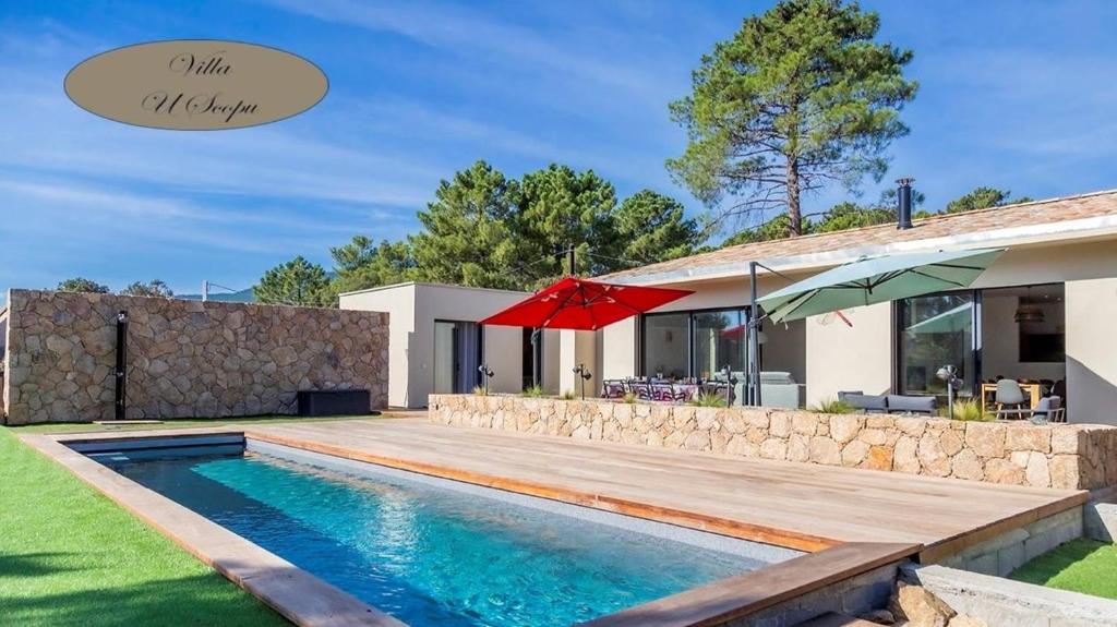 Villa U Scopu, 6 pers, piscine chauffée, 10 mn plage en voiture